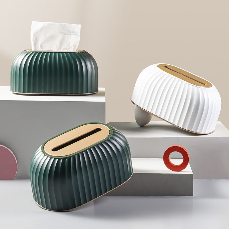 Feneri Ribbed Tissue Holder with Spring Base