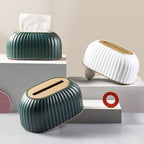 Feneri Ribbed Tissue Holder with Spring Base