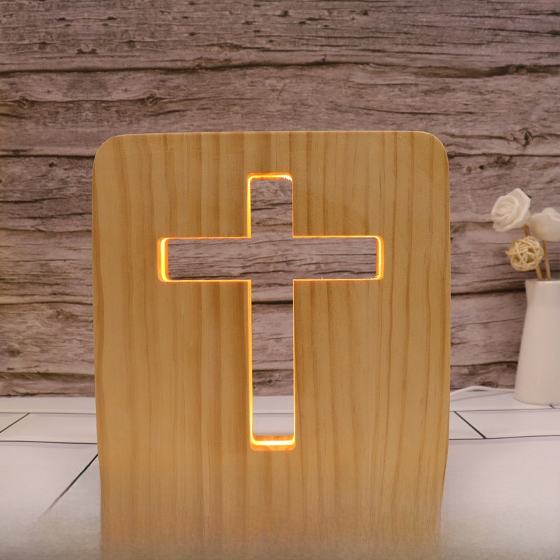 Feneri Wooden Warm LED Accent Light