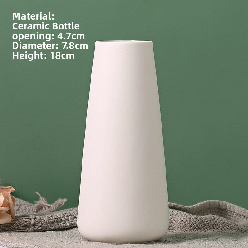 Feneri White Ceramic Decorative Vase
