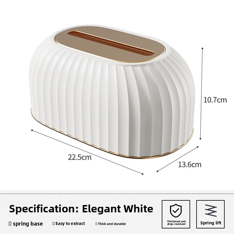 Feneri Ribbed Tissue Holder with Spring Base