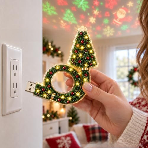 Feneri USB Christmas Pattern Projector