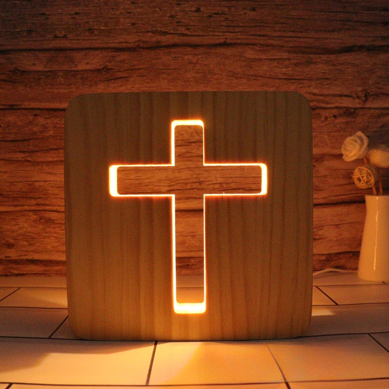 Feneri Wooden Warm LED Accent Light