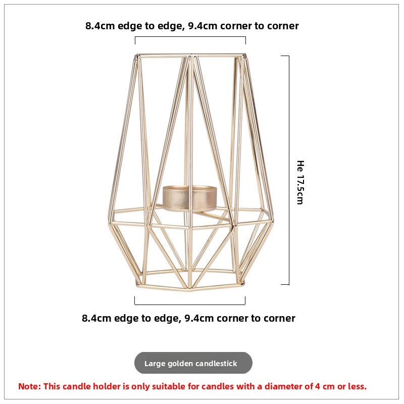 Feneri Gold-Tone Metal Candle Holder