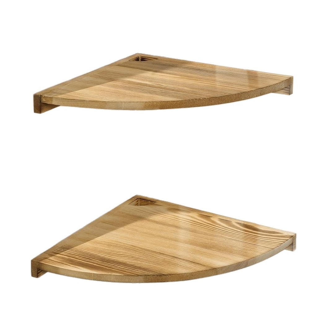 Feneri Wooden Corner Wall Shelf