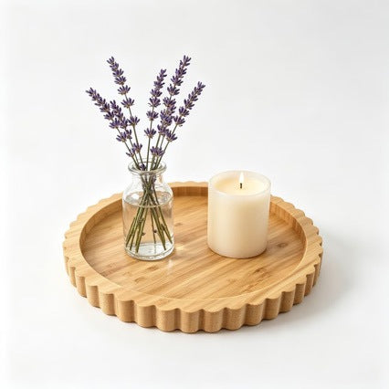 Feneri Floral Wooden Decorative Tray