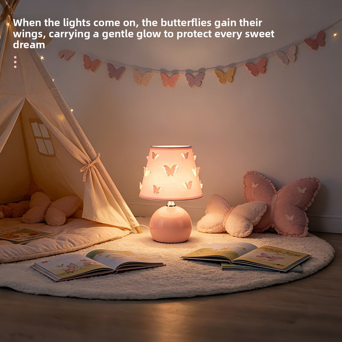 Feneri Butterfly Mushroom USB Accent Lamp