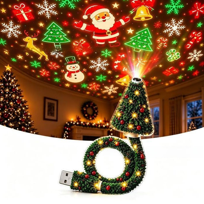 Feneri USB Christmas Pattern Projector