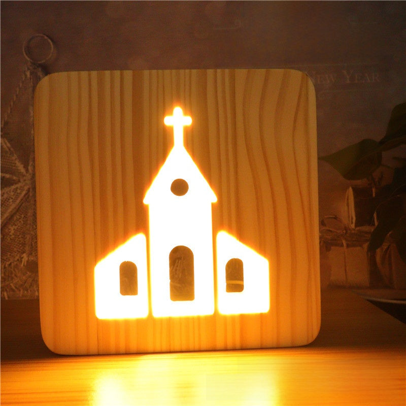 Feneri Wooden Warm LED Accent Light