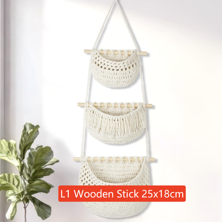 Feneri Single Woven Hanging Storage Basket