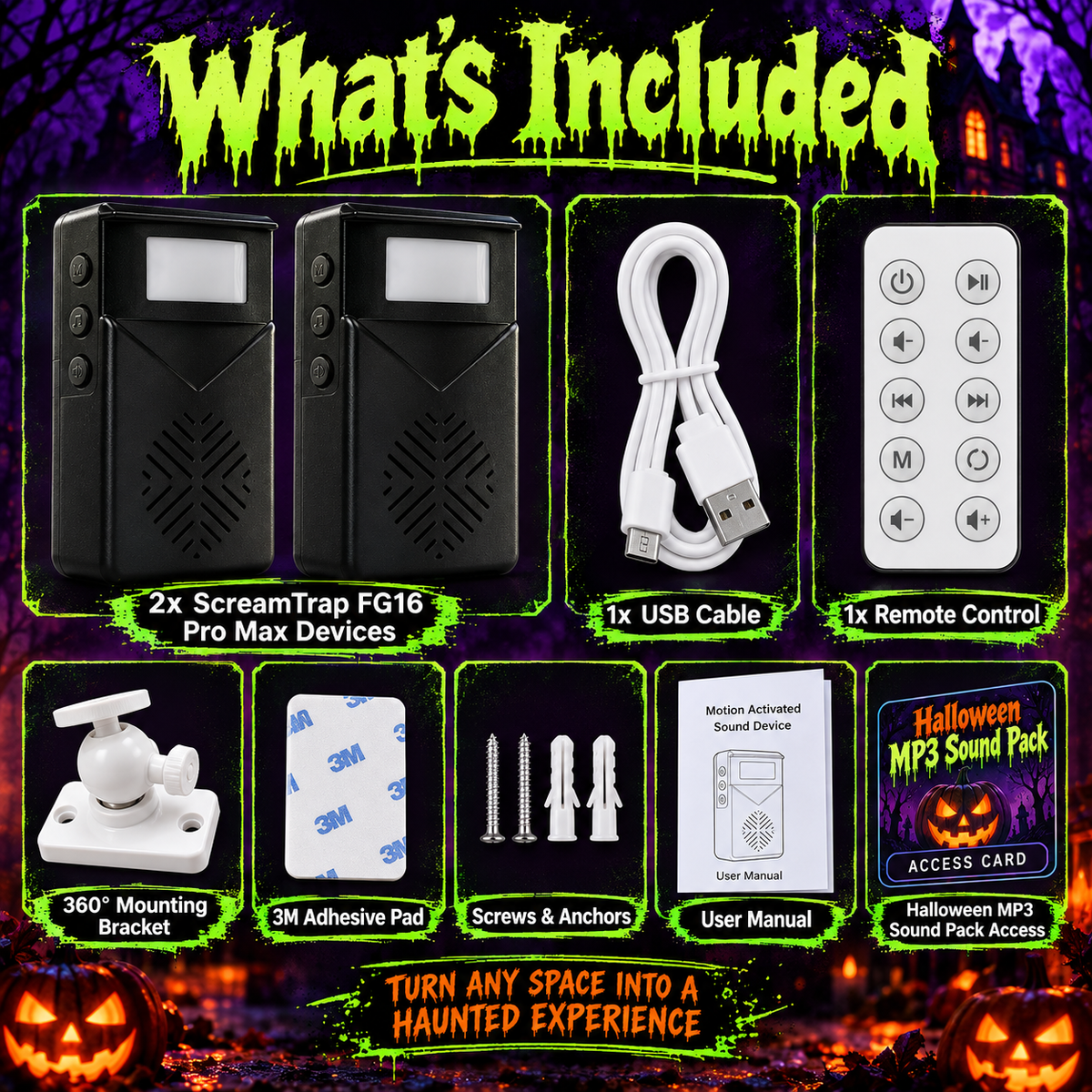 ScreamTrap FG16 Pro Max what is included in the kit